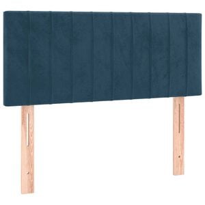 vidaXL Горна табла за легло, тъмносиня, 80x5x78/88 см, кадифе