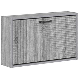 vidaXL Стенно шкафче за обувки HAARLEM 71 x 17 x 43 см Сив Сонома