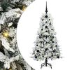 vidaXL Изкуствено коледно дърво с хингед Бяло 120 cm PE и PVC