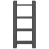 vidaXL Библиотека/разделител за стая, сива, 60x35x125 см, бор масив