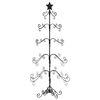 vidaXL Метална коледна елха за декорация черна 150 см