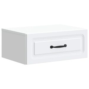 vidaXL Спален шкаф с монтаж на стена с чекмедже Бяло 49 x 34,5 x 20 см