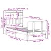 vidaXL Легло с рафтове за книги, без матрак, бял, 90x190 см, бор масив
