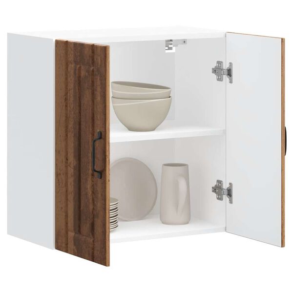 vidaXL Кухненски стенен шкаф Lucca, старо дърво, инженерно дърво