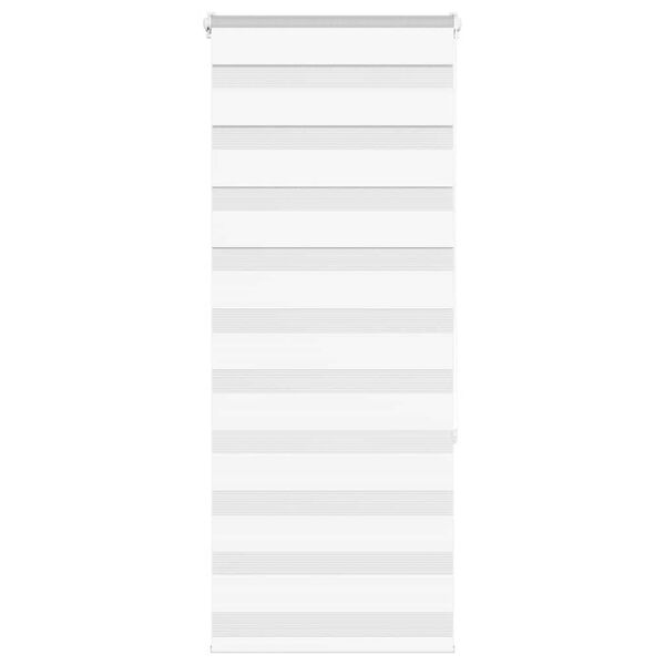 vidaXL Зеброва щора бял 60x150 см ширина на плата 55,9 cm полиестер