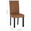 vidaXL Трапезни столове, 4 бр, кафяви, текстил