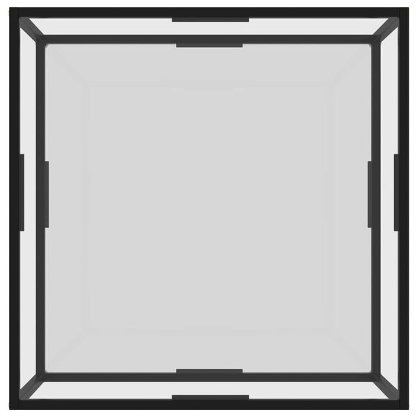 vidaXL Кафе маса, прозрачна, 80x80x35 cм, закалено стъкло