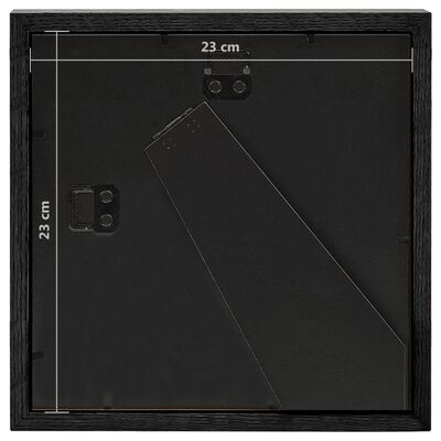 vidaXL 3D фоторамки тип кутия 3 бр черни 23x23 см за 13x13 см снимки