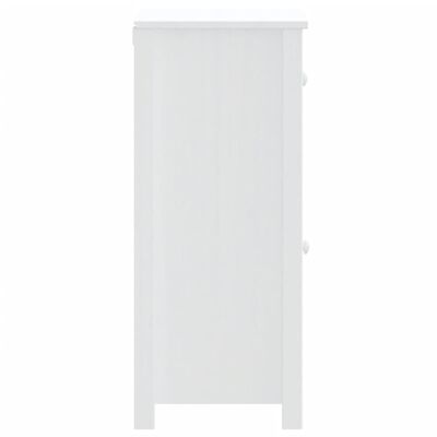 vidaXL Шкаф за баня "BERG", бял, 40x34x80 см, бор масив