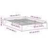 vidaXL Рамка за легло Кафяво 140 x 210 cm Солидно борово дърво