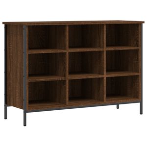 vidaXL Шкаф за обувки, кафяв дъб, 100x35x70 см, инженерно дърво