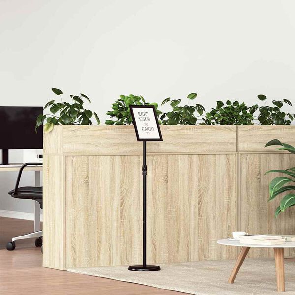 vidaXL Стендове за търговски прояви Черно 25 x 25 x 125 см Алуминий