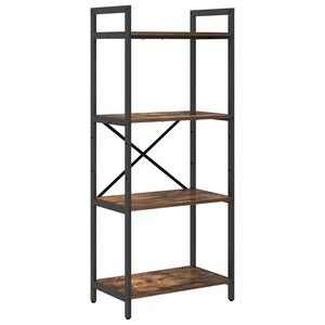 vidaXL Рафт за книги 4 нива 56 x 34 x 133,5 см Инженерна дървесина