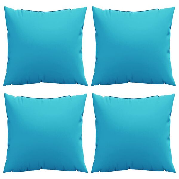 vidaXL Пухени възглавници 4 pcs Тюркоаз 50 x 50 cm Полиester плат