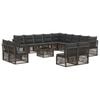 vidaXL Градински Софа Комплект 14 pcs Сиво полиратан