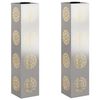 vidaXL Соларна LED светлина за пътека 2 pcs Сребрист