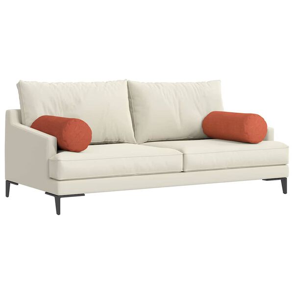 vidaXL Възглавници валяци 2 pcs Червено оранжево &Oslash; 25 x 70 см