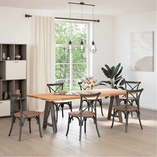 vidaXL Крака за трапезарна маса, А-образни, 2 бр., 50 x (72-73) см, стомана