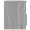vidaXL Нощно шкафче, сив сонома, 40x40x50 см, инженерно дърво