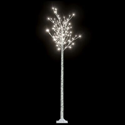 vidaXL Коледно дърво 200 LED 2,2 м студено бяло върба закрито/открито