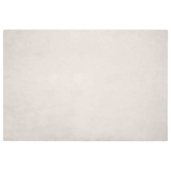 vidaXL Килим с изкуствена заешка козина Olite Бежово 160 x 230 cm