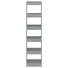 vidaXL Библиотека/разделител за стая, сив сонома, 40x30x166 см