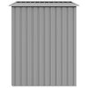 vidaXL Градинска барака, сива, 205x129x183 см, поцинкована стомана