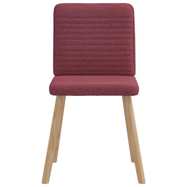 vidaXL Трапезни столове, 6 бр, виненочервени, плат