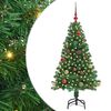 vidaXL С изкуствено коледно дърво с 150 LED светодиода Зелен 150 cm