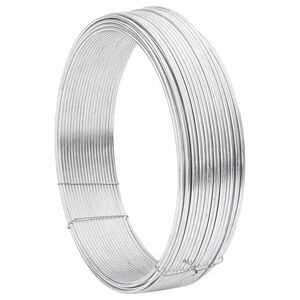 vidaXL Проводник за ограда Сребрист 25 m Горещо поцинкована тел