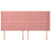 vidaXL Горна табла за легло с уши, розова, 183x16x118/128 см, кадифе