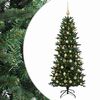 vidaXL Изкуствена коледна елха с топки 120 см 150 LED светодиода