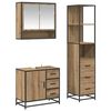 vidaXL Комплект мебели за баня 3 бр. Дъб 35 x 37,5 x 166 см