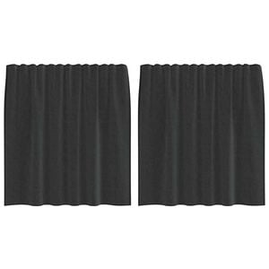 vidaXL Пердета от воал с горна част, 2 бр, черно