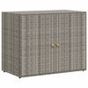 vidaXL Градински шкаф за съхранение сив 100x55,5x80 см полиратан