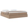 vidaXL Легло с място за съхранение и матрак Капучино 180 x 200 cm