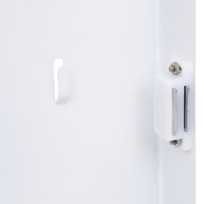 vidaXL Кутия за ключове с магнитна дъска, бяла, 30x20x5,5 см