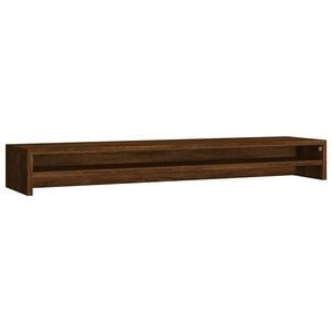 vidaXL Поставка за монитор, кафяв дъб, 100x24x13 см, инженерно дърво