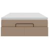 vidaXL Османска легло с матрак, капучино, 120x190 см, изкуствена кожа