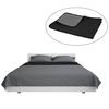 vidaXL Двулицева ватирана завивка, 230 x 260 cм, сиво и черно