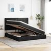 vidaXL Легло с място за съхранение и матрак Черно 160 x 200 cm