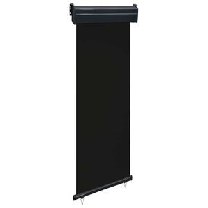 vidaXL Вертикална тента за балкон, 65x250 см, черна