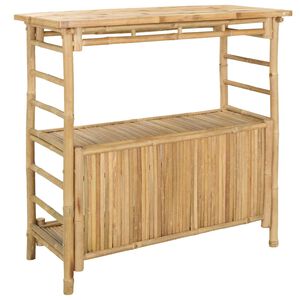 vidaXL Външна бар маса Естествен 110 x 50 x 105 см Бамбук