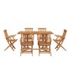 vidaXL Комплект за хранене в градината 7 pcs Кафяво 150 x 90 x 75 cm