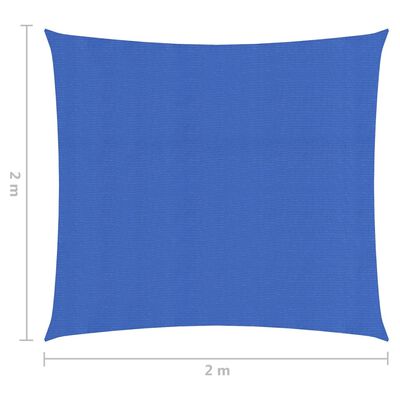 vidaXL Платно-сенник, 160 г/м², синьо, 2x2 м, HDPE