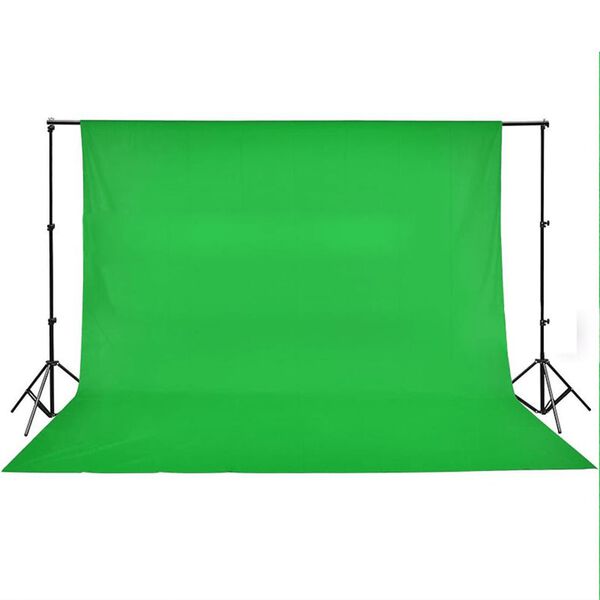 vidaXL Фотографски фон памук зелен без стойка 500x300 см Chroma Key