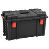 vidaXL Преносим калъф за полет, черен, 57x35x32,5 см, PP