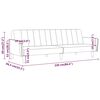 vidaXL 2-местно разтегателно канапе, кафяво, текстил
