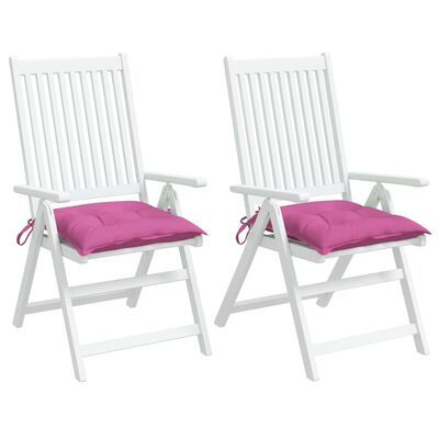 vidaXL Възглавници за столове, 2 бр, розови, 40x40x7 см, плат