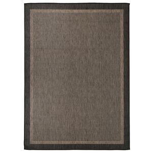 vidaXL Градински плоскотъкан килим, 200x280 см, тъмнокафяв